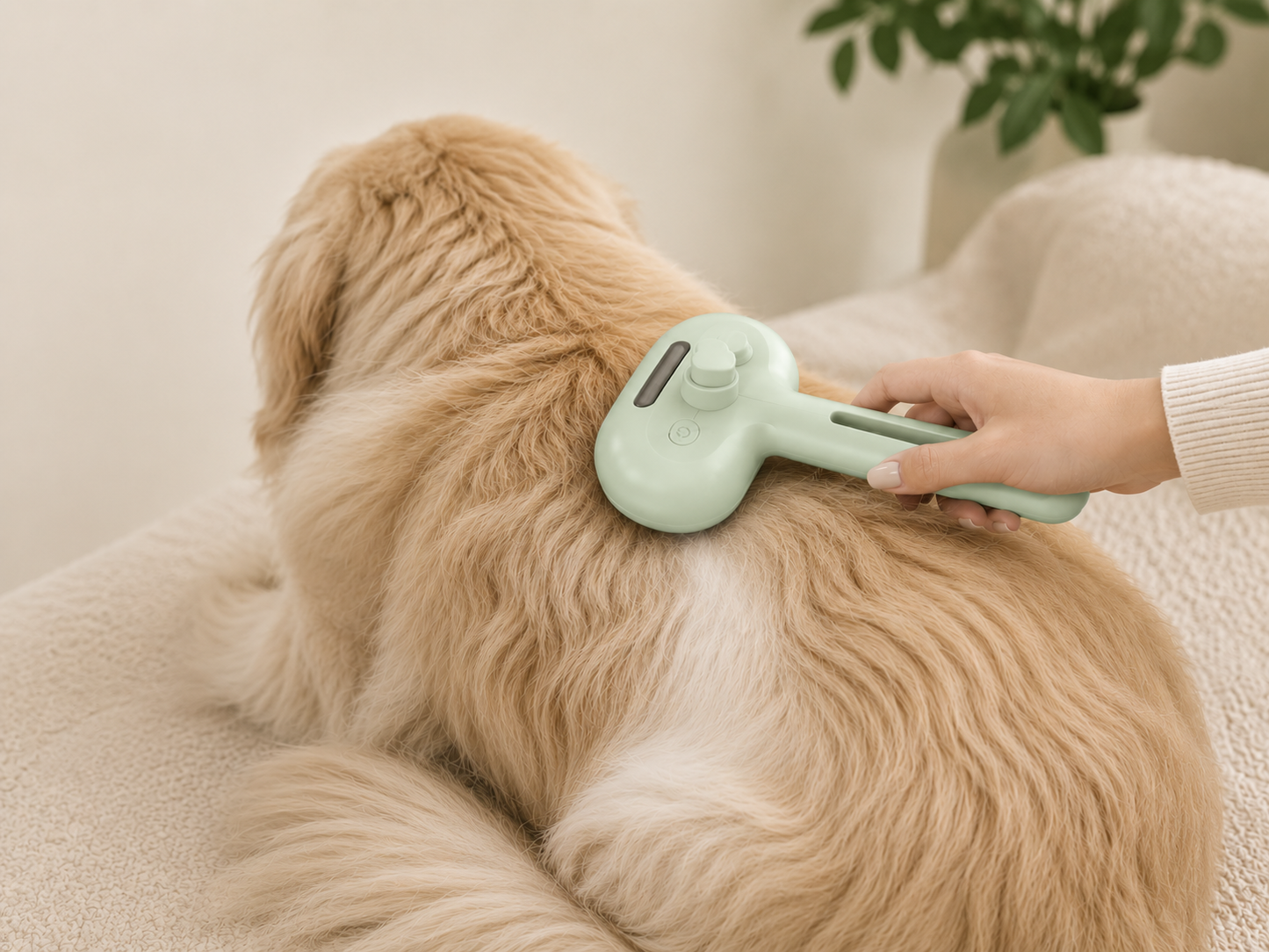 Wellness Haustier Fellbürste mit Dampffunktion