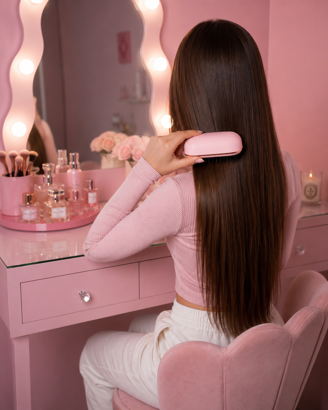 Portable cordless hair straightener